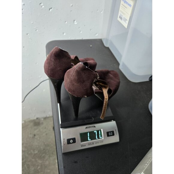 Carlos Womens Brown Platform High Heel Shoes Size 8 Date Formal Stiletto Neutral - Picture 9 of 9